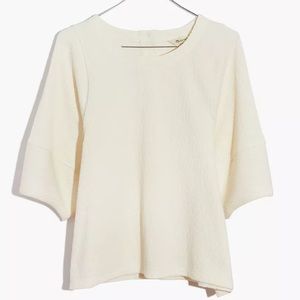 Ottoman Jacquard Button-Back Top